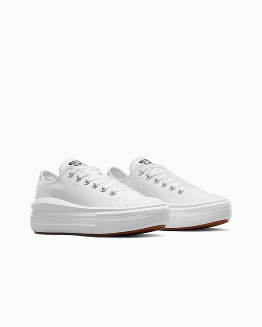 Sapatos Plataforma Converse Chuck Taylor All Star Move Cano Baixo Feminino Branco | PT K00394T